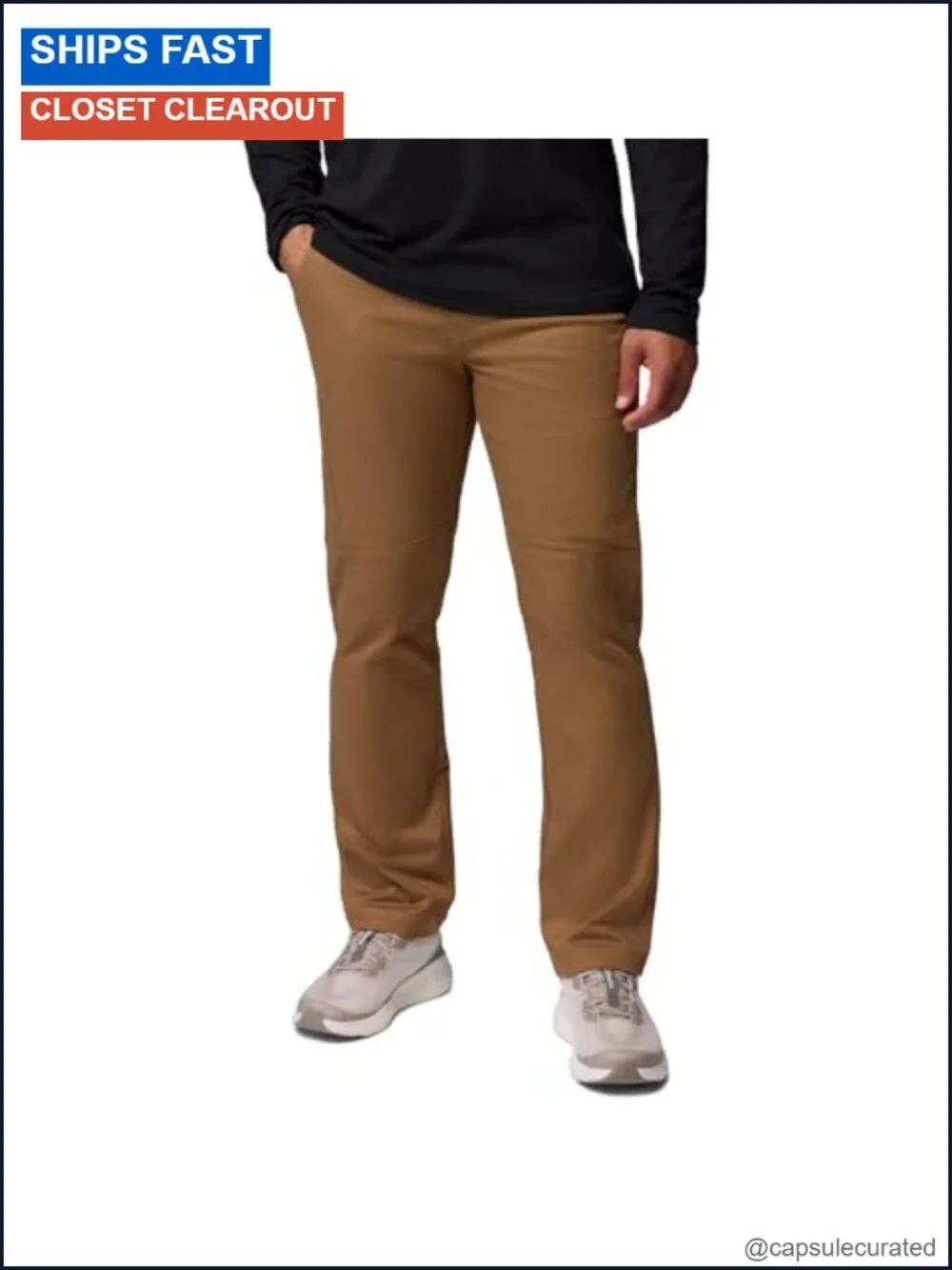 Men's Stretch Cotton Casual Chino Pants Multi-Pocket Mid Rise Straight Leg